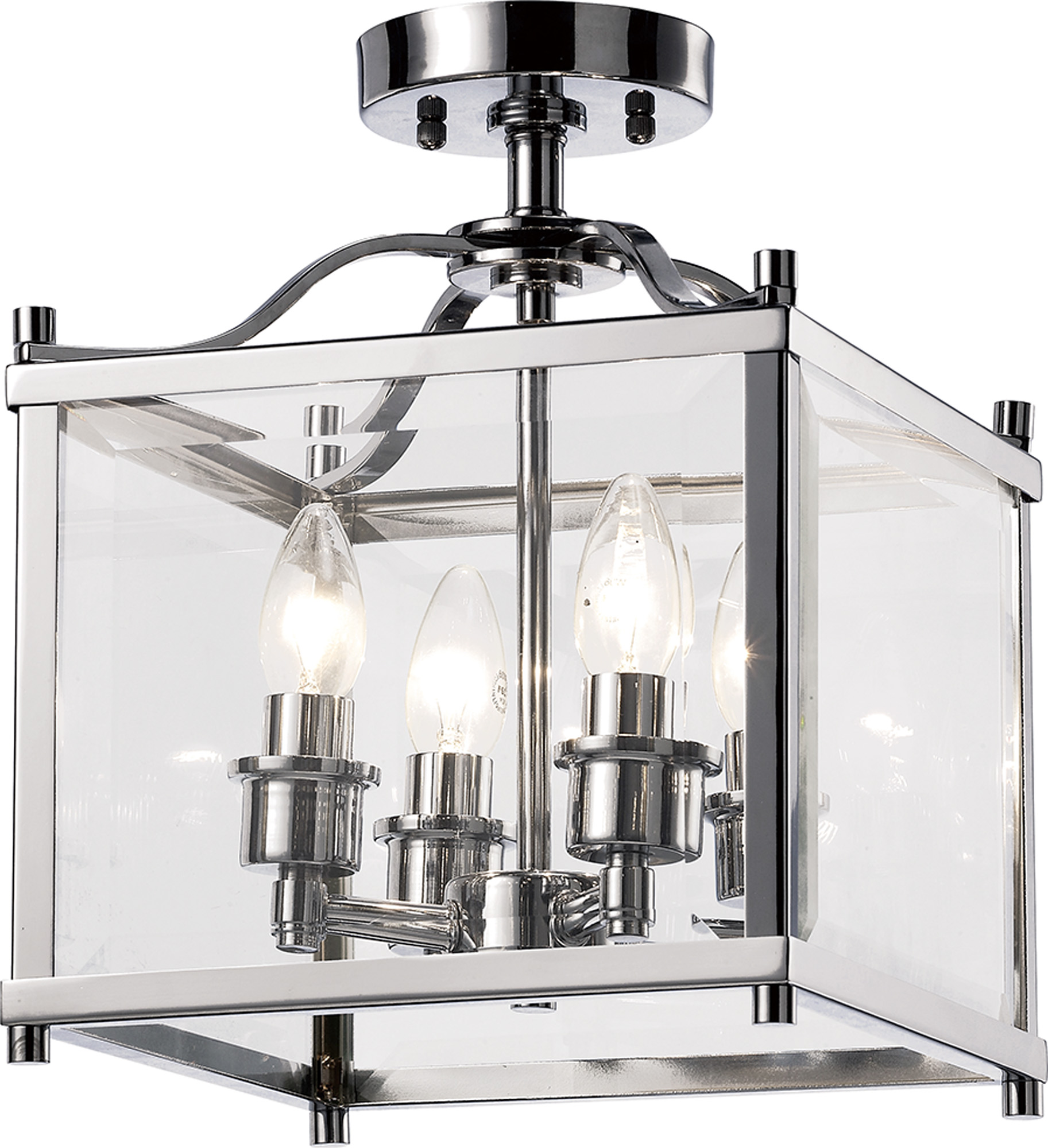 Aston Polished Chrome Ceiling Lights Diyas Lantern Ranges